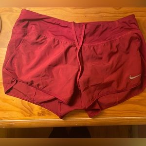 Burgundy, Nike, Running shorts. Size Medium.